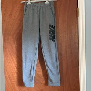 Gray Nike Dry fit sweatpants. Size M